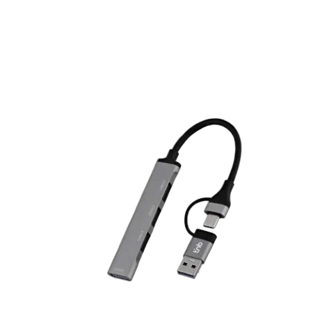 T'nB iClick Hub USB-A/USB-C - 4 ports - Gris, vue 3