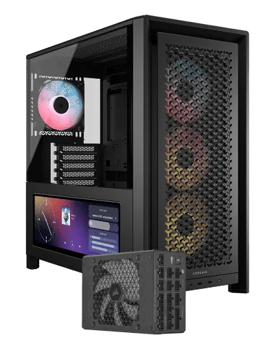 Corsair FRAME 4000D LCD RS ARGB Noir + HX1200i C14 Noir
