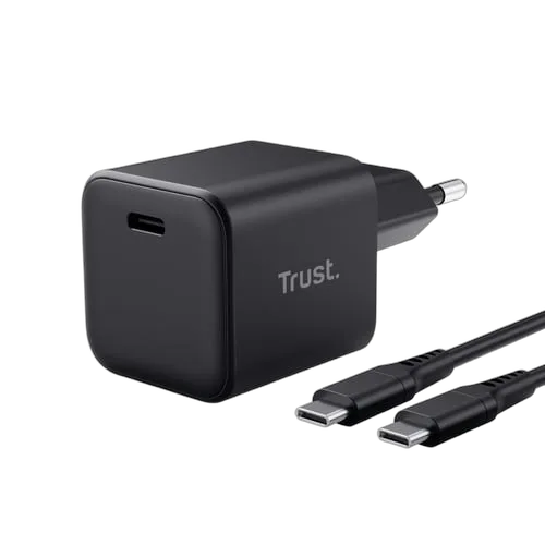 Trust Maxo chargeur 65W ultra-compact + Câble USB-C - 2m - Noir