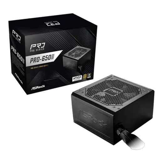 ASRock ATX 650W - 80+ Gold - PRO-650G