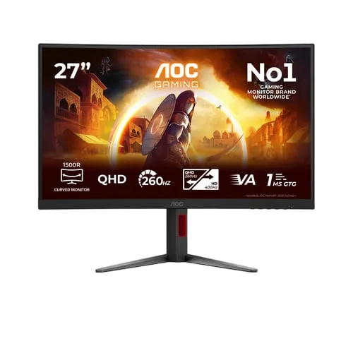 AOC G4 CQ27G4Z2 - 27" CURVE QHD 260Hz Fast-VA 1ms HDR
