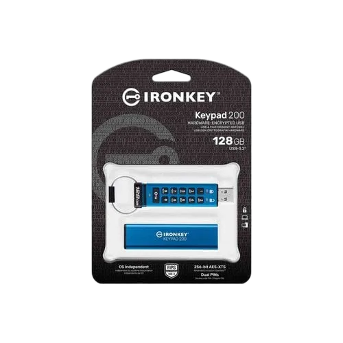Kingston Clé 128Go Ironkey Keypad 200, vue 3