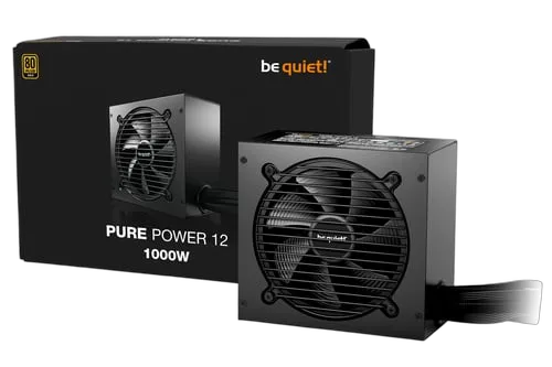 be quiet! ATX 1000W - 80+ Gold - Pure Power 12 Noir, vue 3
