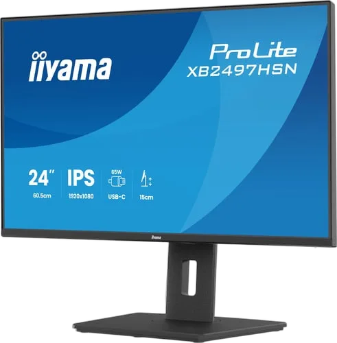 Iiyama Prolite XB2497HSN-B1 - 23.8" FHD 100Hz IPS 1ms Pivot Adaptive Sync, vue 3