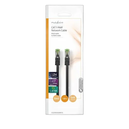 Nedis Câble RJ45 CAT7 S/FTP - male/male - 1m  - Noir, vue 3