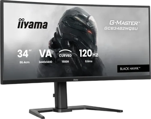 Iiyama G-MASTER GCB3482WQSU-B1 - 34" CURVE UWQHD 120Hz VA 0.6ms HDR FreeSync Premium, vue 9