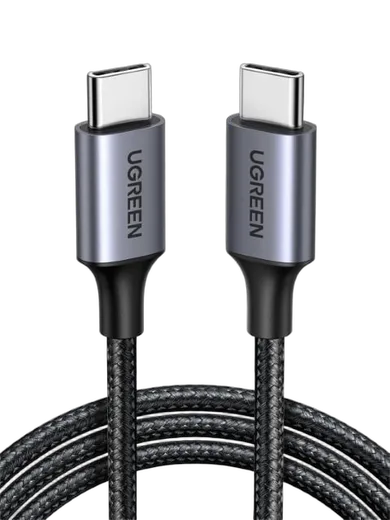 UGREEN Câble USB-C mâle/mâle Nylon 60W - 1m - Noir