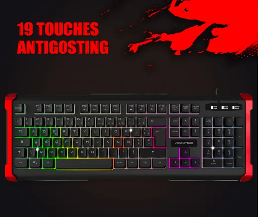 Advance GTA 240 - Membrane - Filaire - RGB - Noir