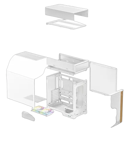 Deepcool CL660 Blanc - MT/Sans Alim/ATX, vue 9