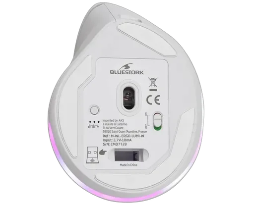 Bluestork Ergo Lumi Right - Sans-Fil - RGB - Blanc, vue 6