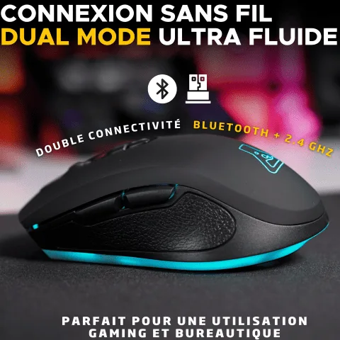 The G-LAB Kult Krypton - Sans-Fil - RGB - Noir