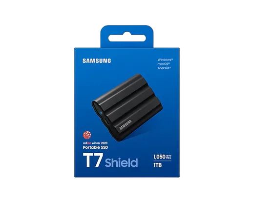 Samsung T7 SHIELD 1To Black, vue 8