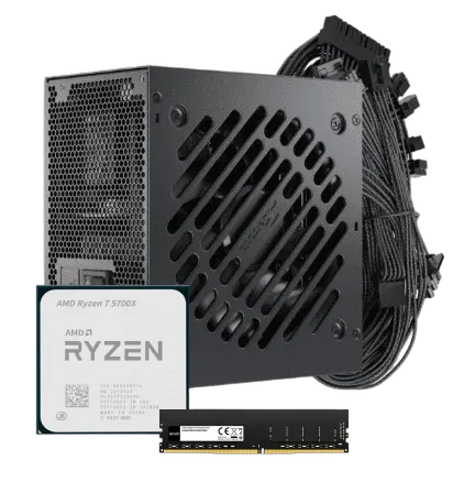 Ryzen 7 5700X Tray +LD4AU016G0 2x16Go+Core BC-750