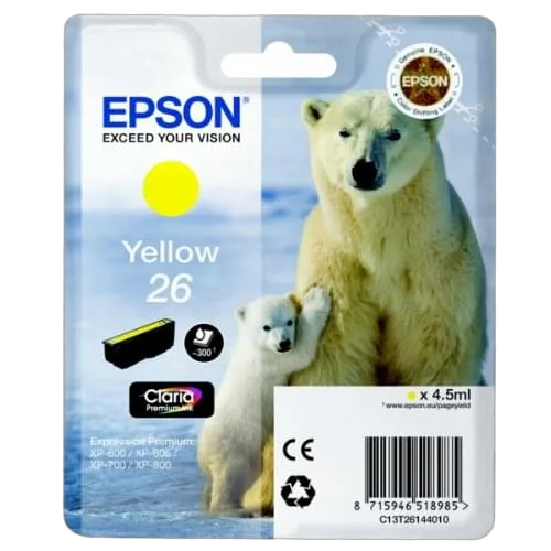 Epson Cartouche d'encre Jaune 26, vue 1