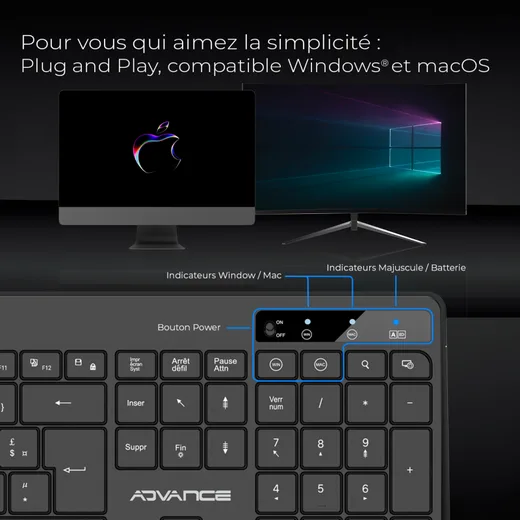 Advance R-Type Wireless - Membrane - Sans-Fil - RGB - Noir, vue 7