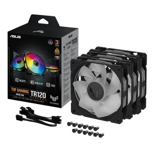 Asus TUF GAMING - TR120 Fan ARGB REVERSE 3en1 - Noir, vue 9