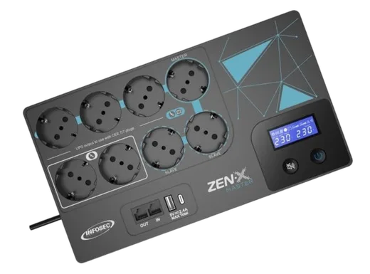 Infosec Zen-X Master 800 FR/SCHUKO - 800VA 8 prises