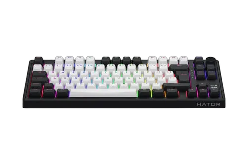 Hator Skyfall 80 MAG Ultima 8K TKL - Magnétique - Sans-Fil - RGB - Blanc/Noir