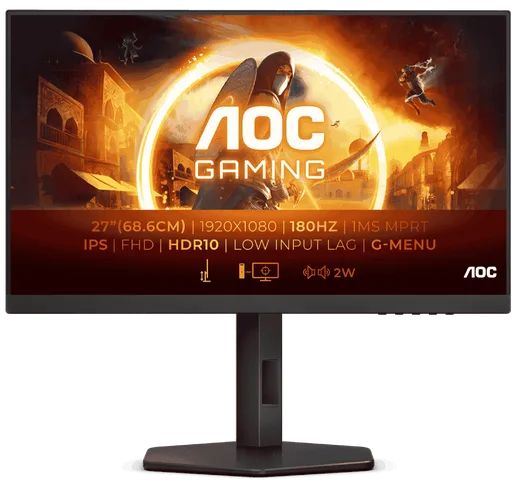 AOC 27G4XE - 27" FHD 180Hz IPS 1ms HDR FreeSync Compatible G-Sync-Seconde Vie