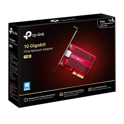 TP-Link PCI-E 4x - 1 port 1/2.5/5/10GB-T - TX401-Seconde Vie