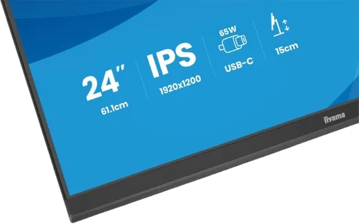 Iiyama Prolite XB2495WSC-B1 - 24.1" FHD+ 100Hz IPS Pivot USB-C 65W, vue 5