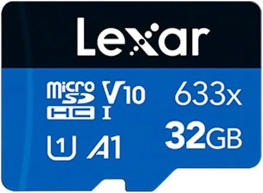 Lexar Micro SDHC 32Go Class 10 + Adapt LMSBLPL032G-BNANG