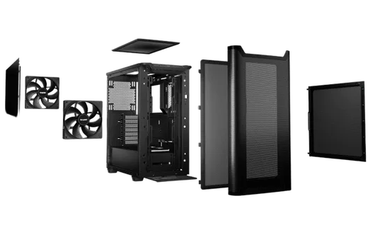 be quiet! PURE BASE 501 Airflow Black - MT/SansAlim/ATX, vue 5