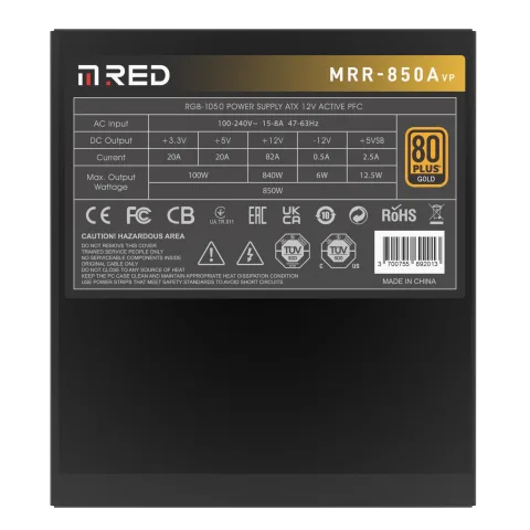 M.RED ATX 850W - MRR-850A VP2 Noir