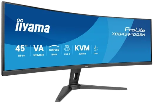 Iiyama XCB4594DQSU-B1 - 45" CURVE DQHD 75Hz VA 2ms HP