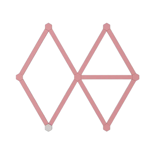 Nanoleaf Lines Skin Rose Mate - 9 pièces, vue 1