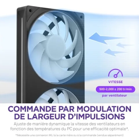 NZXT F420RGB Core Fan (Single Frame) - Noir, vue 12