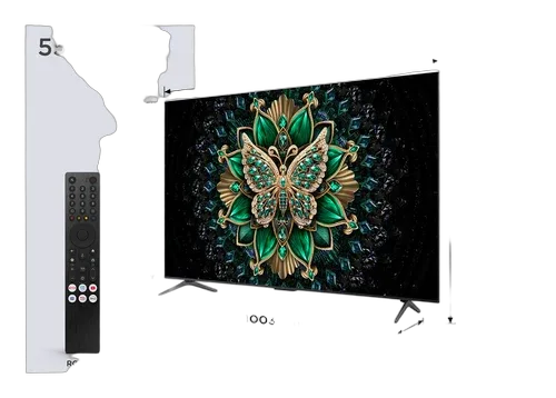 TCL 55C69K - 55" QLED 4K 144Hz Google TV Wifi Bluetooth FreeSync Premium Pro, vue 2