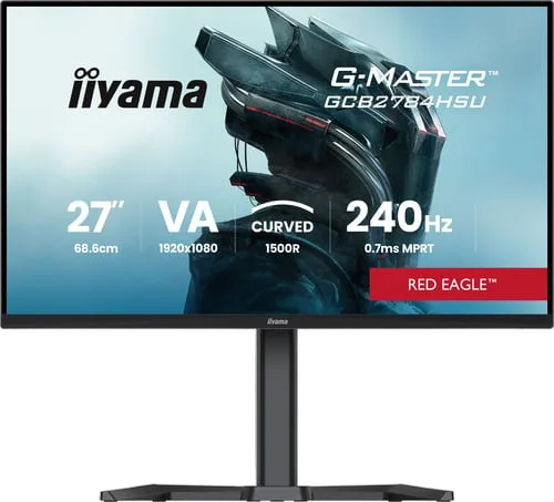 Iiyama G-Master GCB2784HSU-B1 - 27" CURVE FHD 240Hz VA 0,7m Pivot FreeSync Premium, vue 4