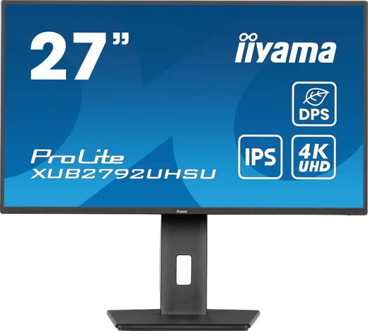 Iiyama PROLITE XUB2792UHSU-B6 - 27" 4K 60Hz IPS 4ms Pivot USB-C HP économie d'énergie dynamique