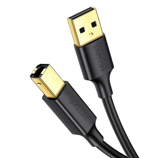 Câble USB-A vers USB-B/2m/Noir