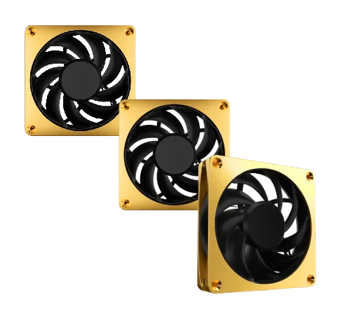Alphacool Apex Stealth Metal 120mm - 3000rpm GOLD Pack de 3