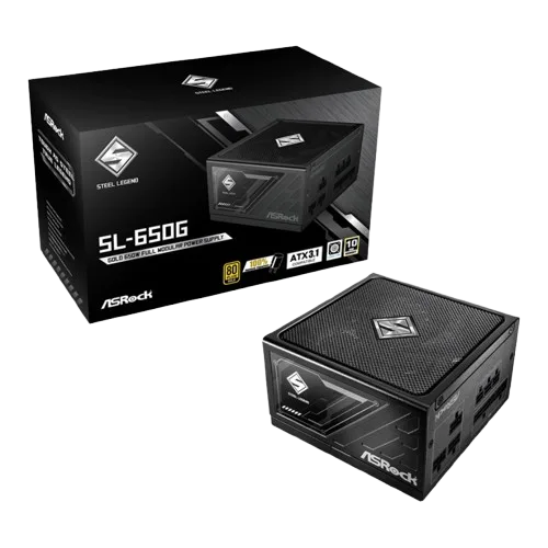 ASRock ATX 650W - 80+ Gold - Steel Legend SL-650G Noir