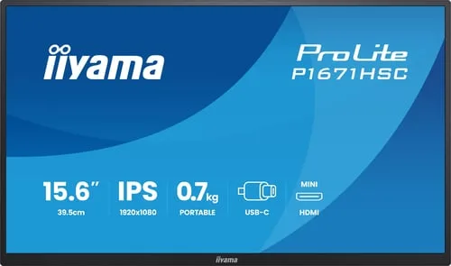 Iiyama ProLite P1671HSC-B1 - 15.6" FHD IPS USB-C avec Housse, vue 2