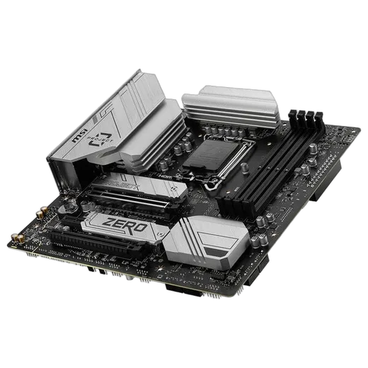 MSI B760M PROJECT ZERO - B760/LGA1700/DDR5/mATX, vue 3