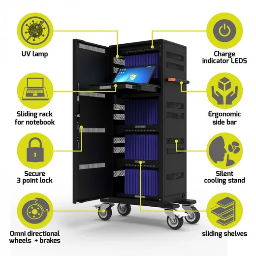 Port Cabinet de charge 40 tablettes + 1 notebook (17")