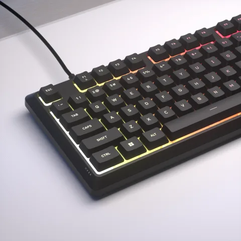 Corsair K55 Core TKL - Membrane - Filaire - RGB - Noir, vue 3