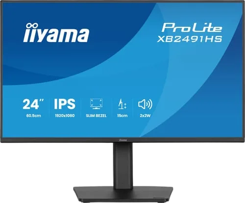Iiyama Prolite XB2491HS-B1 - 23.8" FHD 120Hz IPS 1ms Pivot Adaptive Sync, vue 2