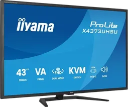 Iiyama X4373UHSU-B2 - 43" 4K/60Hz ou FHD 120Hz VA 3ms USB-C KVM