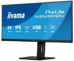 Iiyama XUB3297QSNP-B1 - 32" QHD 100Hz IPS KVM RJ45 Dock USB-C 95W, vue 3