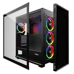 M.RED BLACK DESTROYER Glass-G - ARGB - MT/ATX-Seconde Vie, miniature 2