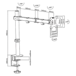 Kimex International Support bureau 1 écran PC 13"- 32", miniature 2