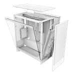 NZXT H7 Flow Blanc - MT/Sans Alim/E-ATX, miniature 2