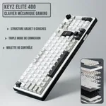 The G-LAB Keyz Elite 400 WG - Mécanique - Sans-Fil - RGB - Blanc/Gris, miniature 7
