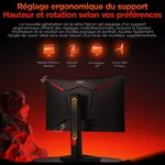HKC G27H7P - 27" 4K 160Hz ou FHD 320Hz Fast-IPS 1ms Pivot FreeSync, miniature 12