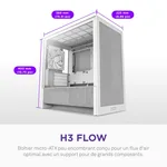 NZXT H3 Flow Blanc - MT/Sans Alim/mATX, miniature 6